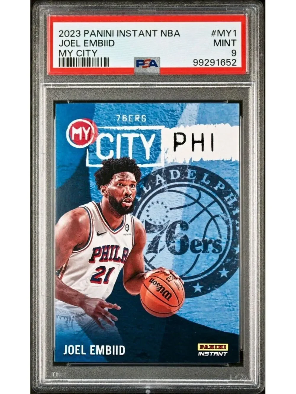Joel Embiid 2023 Panini MyCity NBA #MY-1 Basketball Card PSA 9 Mint